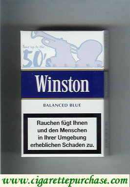 Winston collection version Balanced Blue 50s cigarettes hard box